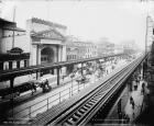 The Bowery, New York, c.1900 (b/w photo)