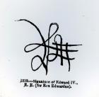 Signature of Edward IV (1442-83) (litho) (b/w photo)