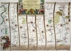 Road from London to Bristol, from John Ogilby's 'Britannia', published London, 1675 (hand-coloured engraving)