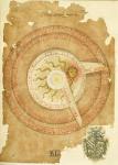 Ms Lat 696 W.8.20 fol.1r Sundial calendar, from 'Liber Physiognomiae', c.1440 (vellum)