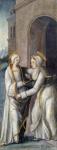 The Visitation, left hand panel from a triptych (oil on panel)