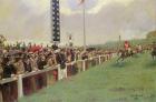 The Course at Longchamps, 1886 (oil on canvas)