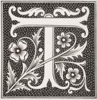 Decorated letter 'T', from 'Le Moyen Age et La Renaissance' by Paul Lacroix (1806-84) published 1847 (litho)