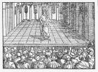 Terence stage, c.1563 (woodcut)