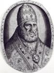 Portrait of Pope Pius IV, 1559 (engraving) (b/w photo)