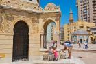 Izmir, Izmir Province, Turkey. Konak Square. The Yali or Konak Mosque seen from the Clock Tower which is partly seen on the left.