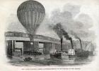 The Nassau balloon passing Battersea Bridge (engraving)