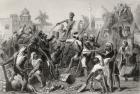 Mutinous Sepoys dividing spoils, from 'The History of the Indian Mutiny', published in 1858 (engraving)