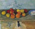 Still life of apples and biscuits, 1880-82 (oil on canvas)