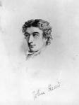 John Keats (1795-1821) (engraving) (b&w photo)