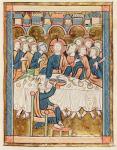 Ms 3016 fol.14 The Last Supper, from 'Psautier a l'Usage de Paris (vellum)