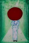 Red umbrella, 2007, (etching)