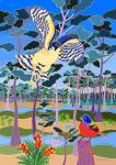 Painted Bunting, The Everglades, 1999, acrylic gouache on canvas