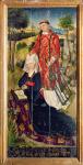 Right panel, from the main altar polyptych, depicting Laure de Jaucourt, 1460-66 (oil on panel)