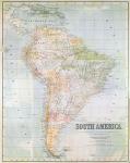 Map of South America (colour litho)