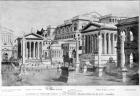 The Roman Forum of Antiquity, reconstruction of Giambattista Gatteschi (engraving)