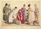 The Milkmaid, 1815-30 (coloured engraving)