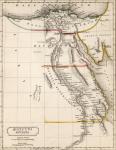 Map of Aegyptus Antiqua (Ancient Egypt), drawn and engraved by Sydney Hall, c.1826 (coloured engraving)