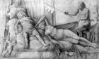 Nude Woman Asleep with Cupid and Satyrs, c.1446-1506, (pencil on paper)