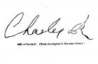 Signature of Charles II (1630-85) (engraving) (b&w photo)