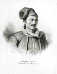 Constantine Kanaris (1790-1877) (litho) (b/w photo)