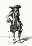 The Summer Sword Dress, 1675 (etching) (b/w print)