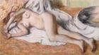 After the Bath or, Reclining Nude, c.1885 (pastel on paper)