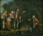 The Calas Family before Voltaire at Ferney (oil on canvas)