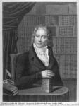 Henri Benjamin Constant de Rebecque (1767-1830) (aquatint) (b/w photo)