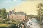 The Chateau de la Chaussee, Bougival (gouache on paper)