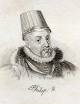 Philip II, from 'Crabb's Historical Dictionary', published 1825 (litho)