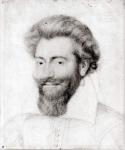 Portrait of a Bearded Man (red chalk, pierre noire & chalk on paper) (b/w photo)