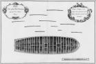 Plan of a vessel, illustration from the 'Atlas de Colbert', plate 16 (pencil & w/c on paper) (b:w photo)