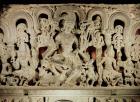 Lintel featuring Hindu trinity, from Waranal, Andhra Pradesh, Kakatiya dynasty (stone)