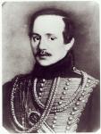 Mikhail Yuryevich Lermontov (1814-41) (engraving) (b/w photo)