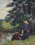 The Anglers, c.1885 (oil on canvas)