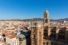 Malaga, Malaga Province, Costa del Sol, Andalusia, southern Spain. The Renaissance cathedral. Full Spanish name is La Santa Iglesia Catedral Basilica de la Encarnacion. It is nicknamed La Manquita, or the one-armed lady, because it only has one tower. (ph