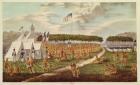 View of the Great Treaty Held at Prairie du Chien, Wisconsin, September 1825, from 'The Aboriginal Portfolio', 1825 (colour engraving)