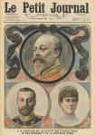 Death of King Edward VII, King George V and Queen Mary, illustration from 'Le Petit Journal', supplement illustre, 22nd May 1910 (colour litho)