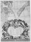 Inscription from Rocque's map of London, listing the city's Aldermen and their areas, 1746 (engraving)