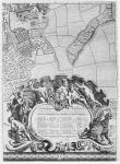 Inscription from Rocque's map of London, listing the city's Aldermen and their areas, 1746 (engraving)