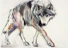 Wolf (mixed media on paper)
