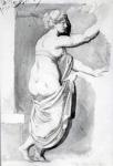 Figure study from the 'Roman Album', 1770 (pen, ink & wash on paper)