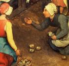 Children's Games (Kinderspiele): detail of a game throwing knuckle bones, 1560 (oil on panel) (detail of 68945)