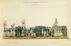 Procession of the Chair Manufacturers at Strasbourg, 25th June 1840 (colour litho)