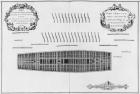 Plan of the third deck of a vessel, illustration from the 'Atlas de Colbert', plate 28 (pencil & w/c on paper) (b/w photo)