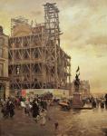 The Place des Pyramides, Paris, 1875 (oil on canvas)