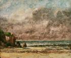 A Calm Seascape (oil on canvas)