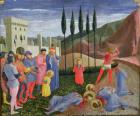 The Martyrdom of St. Cosmas and St. Damian, from the predella of the San Marco altarpiece, c.1440 (tempera on panel)