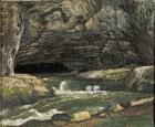 The Source of the Loue or La Grotte Sarrazine (oil on canvas)
